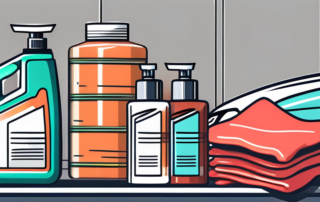Various car care products such as wax