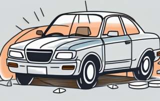 A small stone chip on a car windshield