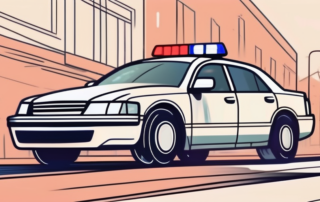 A car driving on a road without a license plate