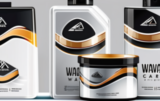 Several car wax products arranged neatly
