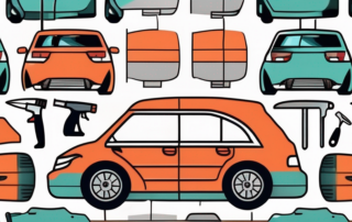 A car half covered in a vinyl wrap