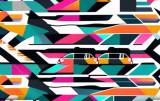 A smart car with a vibrant