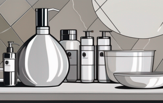 Various koch chemie polishing products arranged neatly on a kitchen countertop
