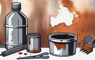 A rusted metal surface with a hole