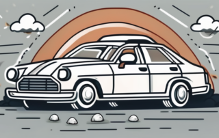 A car with visible signs of hail damage