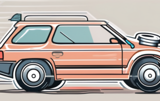 A car with visible rubber seals