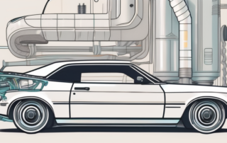 A car with a highlighted underbody