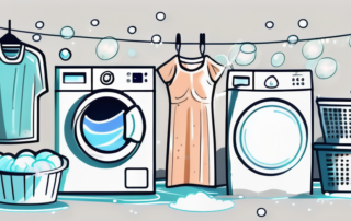 A laundry set including a washing machine