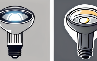 A xenon headlight and an led headlight side by side