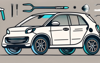 A car with noticeable scratches on its body