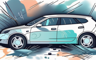 A car with various types of paint damage