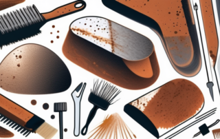 Various small rust spots on a metallic surface