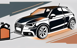 An audi a1 with an open hood