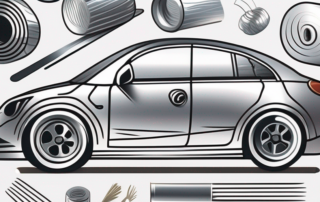 A roll of brushed aluminum foil with light reflecting off its surface