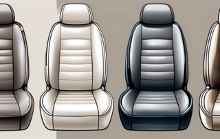 Various car upholstery cleaners on a car seat