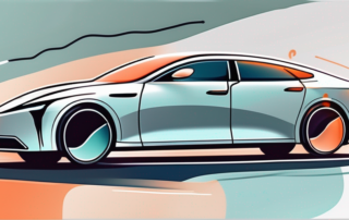 A car with tinted headlights