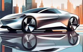 A sleek car painted in iridium silver metallic