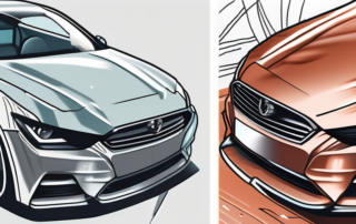A ceramic coating product next to a glossy