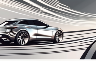 A sleek car equipped with shiny aluminum wheels