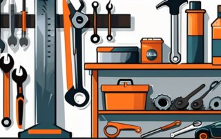 Various tools used in car repair workshops