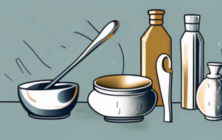 Various household items like a silver spoon