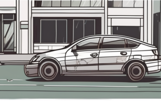 A car with visible signs of damage such as a broken headlight