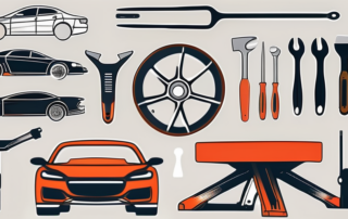 Various car body fillers (auto spachtelmassen) and tools used for their application