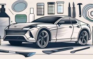 A car with fine scratches on its paintwork