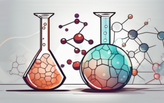 A beaker containing a mixture of isopropanol and water