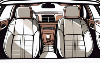 A car interior focusing on the leather seats