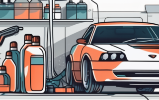 A mechanic's workspace with various tools