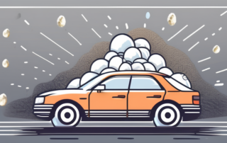 A car covered with a high-quality hail protection cover