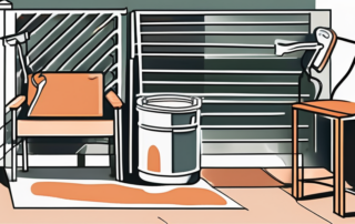 Various iron objects like a gate