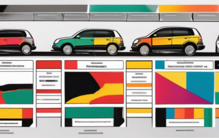 A german vehicle registration document (fahrzeugschein) with different coloured sections