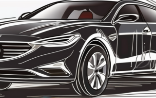 A car with small scratches and dents