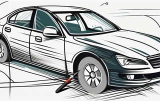 A car windshield with minor scratches and a set of professional tools used for scratch removal nearby