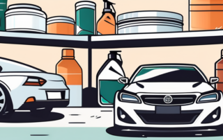 Various car care products like wax