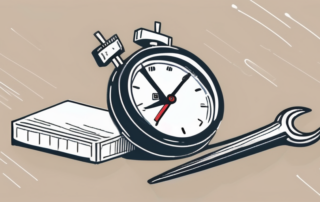 A ticking clock next to a box marked with a tool symbol