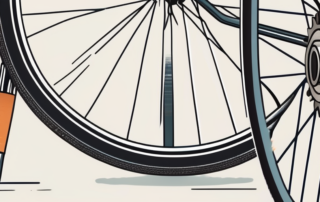 A bicycle wheel with a noticeable wobble