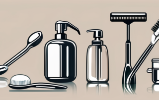 Various chrome objects like a faucet