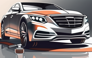 A car with a glossy