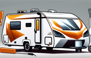 A motorhome with shiny
