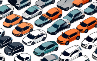 Several cars parked outdoors
