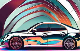 A car with a glossy