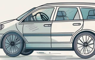 A car viewed from the rear side