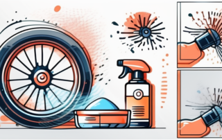 A set of spoke wheels being cleaned