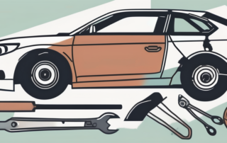 A car with its headlights prominently featured