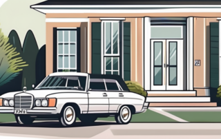 A private car with a 'for sale' sign on it