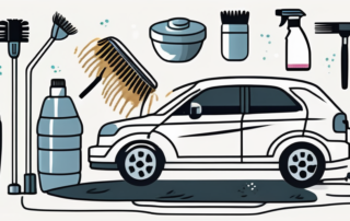 Various cleaning tools like a vacuum cleaner