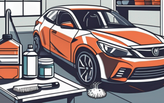 A variety of car care products like wax